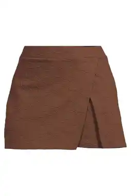 Wehkamp GREAT LOOKS jacquard skort met bloemenmotief bruin aanbieding
