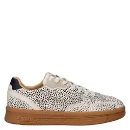 Wehkamp Maruti Yale leren sneakers met ponyhair wit/zwart aanbieding