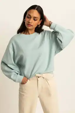 Wehkamp Expresso sweater lichtblauw gebreid aanbieding
