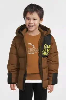 Wehkamp Me & My Monkey hooded puffer jas bruin aanbieding