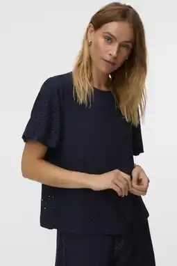 Wehkamp VERO MODA top ajour marineblauw aanbieding