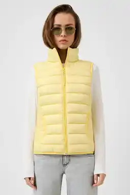 Wehkamp QS bodywarmer licht gewatteerd lichtgeel aanbieding