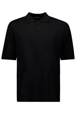 Wehkamp Airforce regular polo fijn gebreid zwart aanbieding