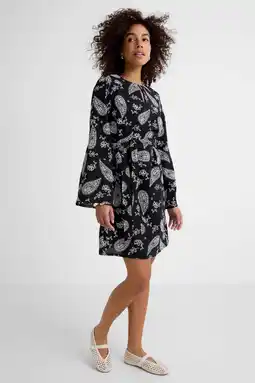 Wehkamp Ruby broderie midi jurk zwart aanbieding