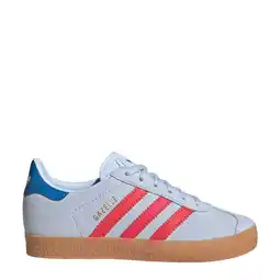 Wehkamp adidas Originals Gazelle sneakers lichtblauw/rood aanbieding
