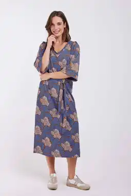 Wehkamp Didi midi jurk blauw aanbieding