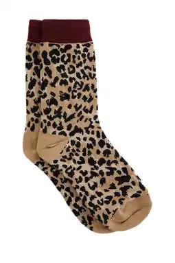 Wehkamp WE Fashion sokken met panterprint bruin aanbieding