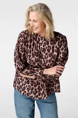 Wehkamp MS Mode blouse bruin aanbieding