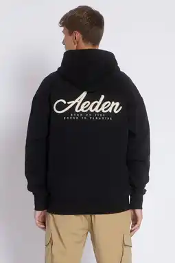 Wehkamp Aeden hoodie met backprint zwart aanbieding