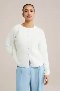 Wehkamp WE Fashion fijngebreid vest wit aanbieding