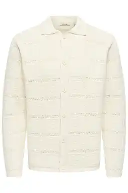 Wehkamp ONLY & SONS vest gebreid ecru aanbieding