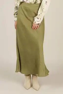 Wehkamp Yest midi rok olijfgroen aanbieding