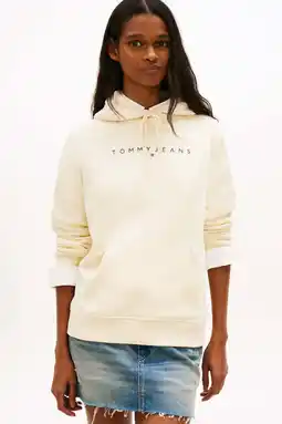 Wehkamp Tommy Jeans hoodie lichtgeel aanbieding