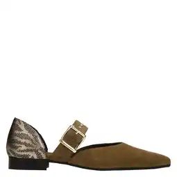 Wehkamp Manfield suède loafers donkergroen/goud aanbieding