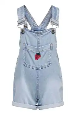Wehkamp KIDS ONLY MINI straight tuinbroek light blue denim aanbieding