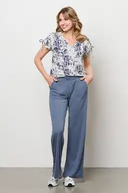 Wehkamp Co Woman regularwaist casual broek blauw aanbieding