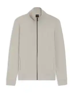 Wehkamp BOSS sweatvest ecru aanbieding