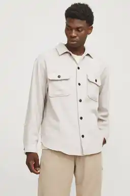 Wehkamp JACK & JONES ESSENTIALS overshirt ecru aanbieding