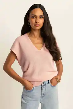 Wehkamp Expresso top lichtroze gebreid aanbieding