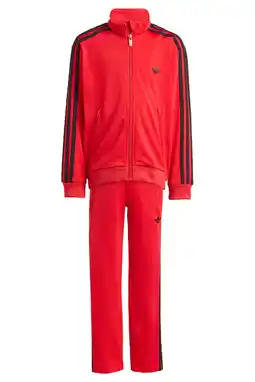 Wehkamp adidas Originals trainingspak Firebird rood/zwart aanbieding