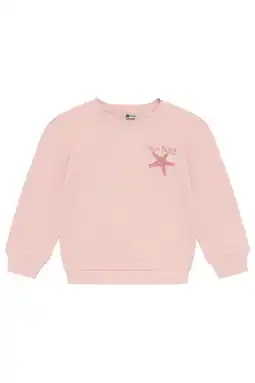 Wehkamp Daily7 sweater met backprint lichtroze aanbieding