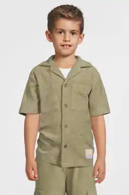 Wehkamp Me & My Monkey overhemd van badstof khaki aanbieding
