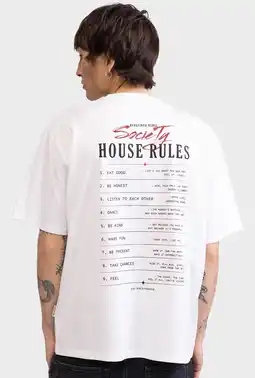 Wehkamp Redefined Rebel boxy T-shirt met backprint wit aanbieding