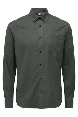 Wehkamp ONLY & SONS casual overhemd groen aanbieding