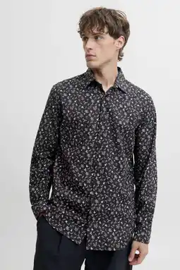 Wehkamp JACK & JONES PREMIUM regular casual overhemd zwart aanbieding