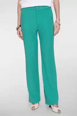 Wehkamp Geisha straight highwaist broek groen aanbieding