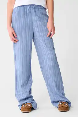 Wehkamp Shoeby gestreepte casual broek blauw aanbieding