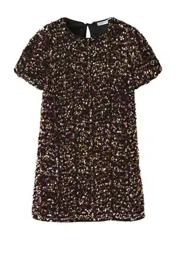 Wehkamp NAME IT KIDS midi jurk met pailletten goud/roze aanbieding