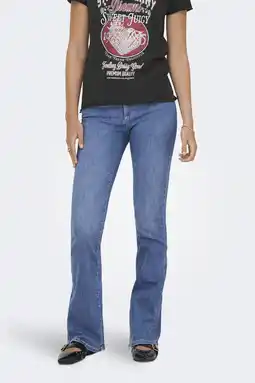 Wehkamp ONLY flared jeans medium blue denim aanbieding