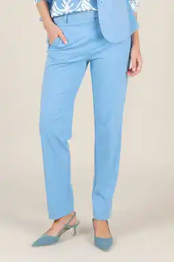 Wehkamp Yest regularwaist pantalon travelstof blauw aanbieding
