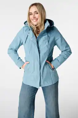 Wehkamp MS Mode softshell jas blauw aanbieding