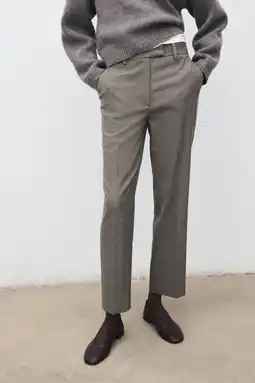 Wehkamp Mango straight regularwaist pantalon grijs aanbieding