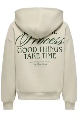 Wehkamp ONLY & SONS JUNIOR hoodie met backprint ecru aanbieding