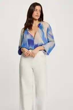 Wehkamp Morgan blouse blauw aanbieding