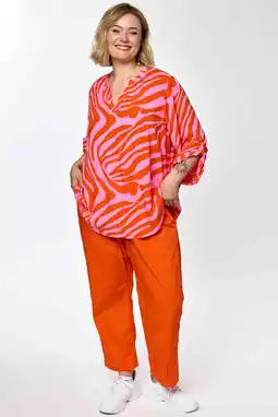 Wehkamp Gozzip blousetop met zebraprint roze aanbieding