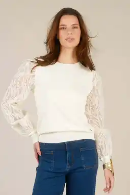 Wehkamp Yest top wit broderie aanbieding