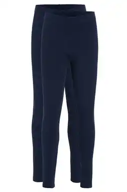 Wehkamp Anytime legging donkerblauw melange (set van 2) aanbieding