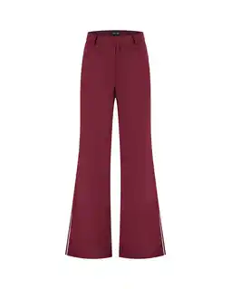 Wehkamp Lady Day regular highwaist broek donkerrood aanbieding