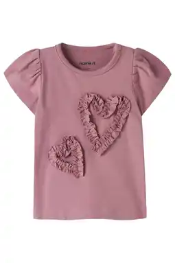 Wehkamp NAME IT BABY T-shirt met hartjes aanbieding