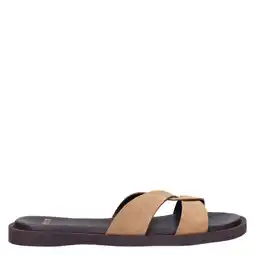 Wehkamp Manfield suède slippers bruin aanbieding