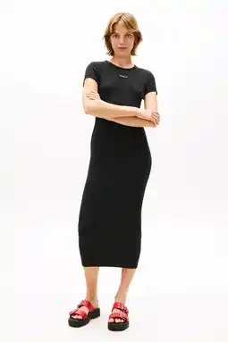 Wehkamp Tommy Jeans t-shirtjurk midi jurk zwart aanbieding