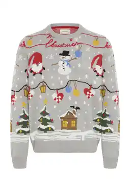 Wehkamp Blend kersttrui grijs aanbieding