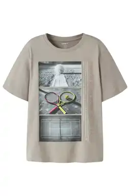 Wehkamp NAME IT KIDS T-shirt lichtbruin aanbieding