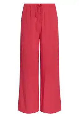 Wehkamp MSCH Copenhagen wide leg highwaist broek roze aanbieding