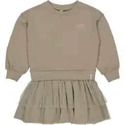 Wehkamp LEVV Little korte jurk taupe aanbieding