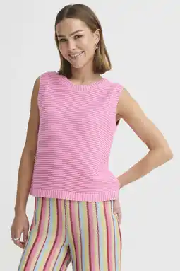 Wehkamp ICHI top roze gebreid aanbieding